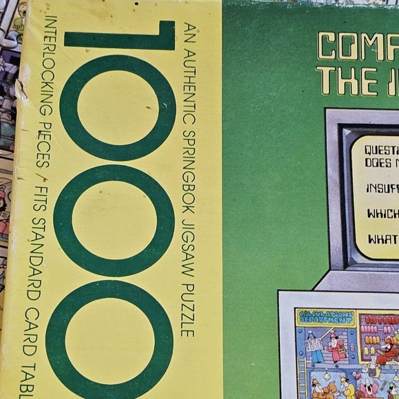 Vintage 70s SPRINGBOK COMPUTERS: INSIDE STORY 1000 PIECE PUZZLE 99.9% COMPLETE - Picture 13 of 16